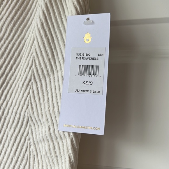 NWT Spiritual Gangster white fitted stretch dress - Picture 4 of 9